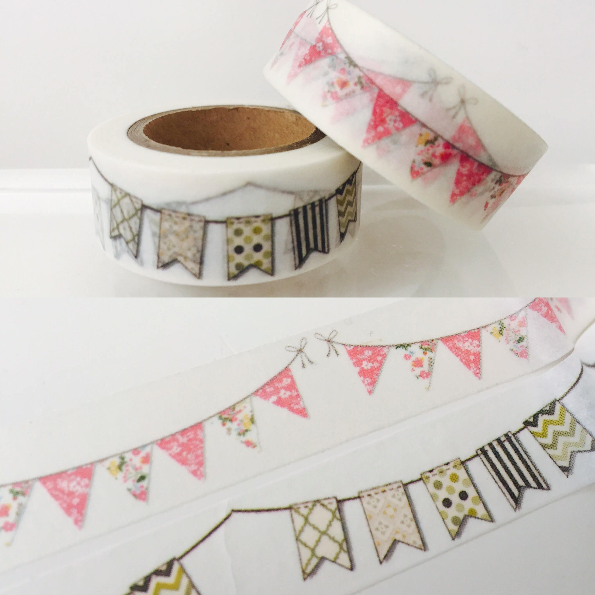 Banner Washi Tape in 2 Patterns Etsy
