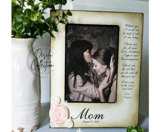 Personalized Picture Frame for Mom, Gifts for Mom, Mother of the Bride, Best Mom Ever, Mothers Day Gift, Mother, Best Friends, Daughter