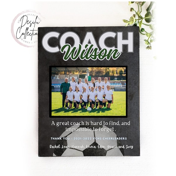 Personalized Coach Gift Photo Frame, Sports Frame, Soccer Coach Gift, Youth Sports Picture Frame, Coaching Team Thank You Gifts