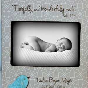 Personalized Baby Picture Frame baby Boy Girl 4x6 5x7 - Etsy
