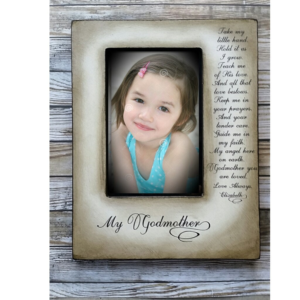 Godparents picture frame personalized Godmother Godparents Etsy
