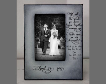 Brother of the Bride Gift, Custom Photo Frame {The Only Thing Better Than Having You As My Brother Is Having You Walk Me Down The Aisle}Ask