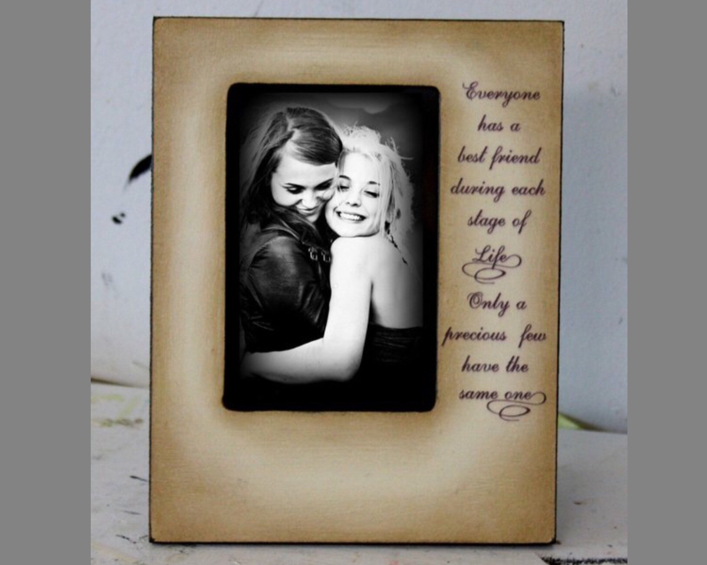 Best friend picture frame special friendship rustic wood frame  Etsy