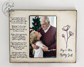 Grandpa Memorial Picture Frame, Personalized Sympathy Granddaughter, In memory of GrandFather, Dad Loss Frame, Custom Art Picture 4x6 Frame