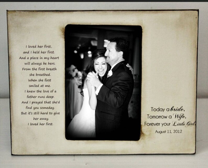 Father Daughter Dance Picture Frame, Daddy and Me, Our first Dance, Father of the Bride, Wedding Picture Frame, Personalized Wedding Gift image 6