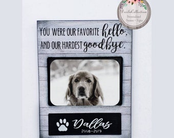 Pet memorial gift, Dog Cat Loss, Pet Sympathy, Free Personalization, Pet Loss Frame, Dog Memorial Gift, Picture frame glass