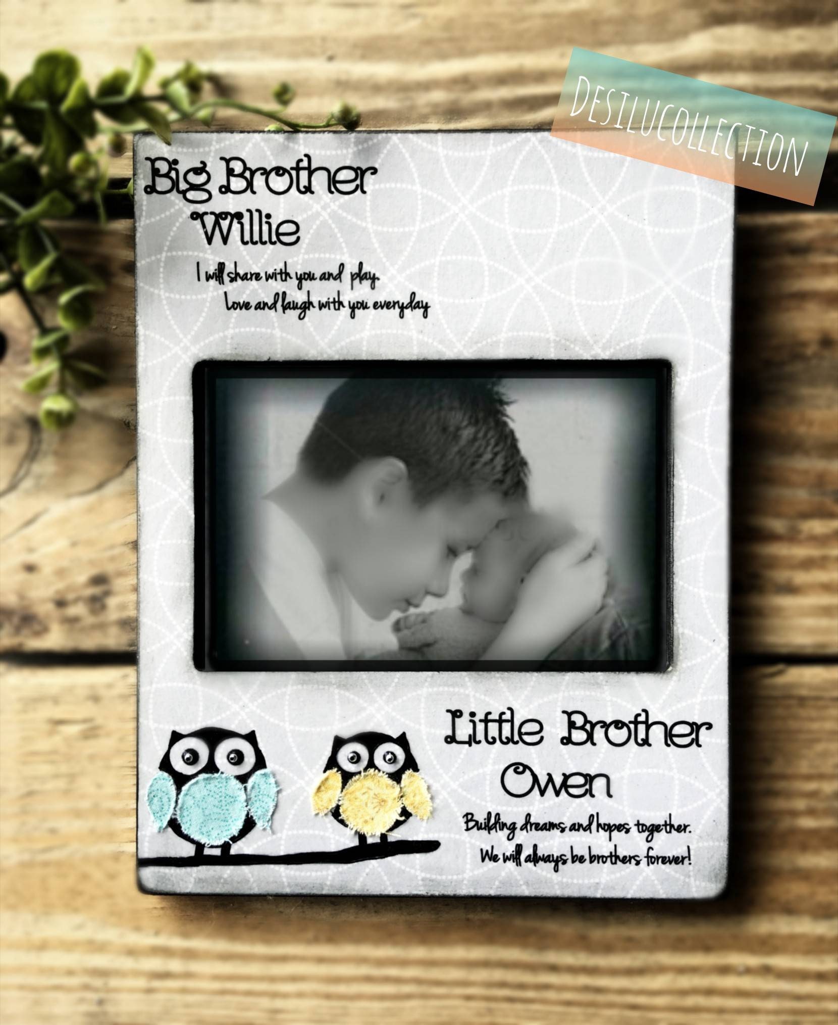Big brother Little Brother Picture Frame Gray Modern Nursery Etsy