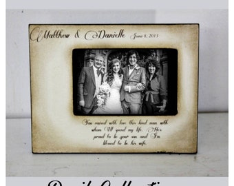 Mother of the Groom Wedding Gifts, Gifts for grooms parents, wedding personalized frames, parents gifts, future in laws gifts, wood frame