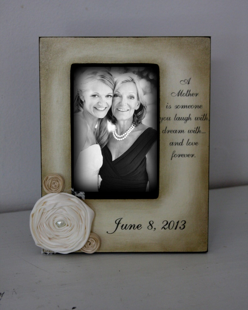 Mother Daughter Son Wedding Frame Bride Keepsake Personalize Picture 4x6 A Is Someone You Laugh With