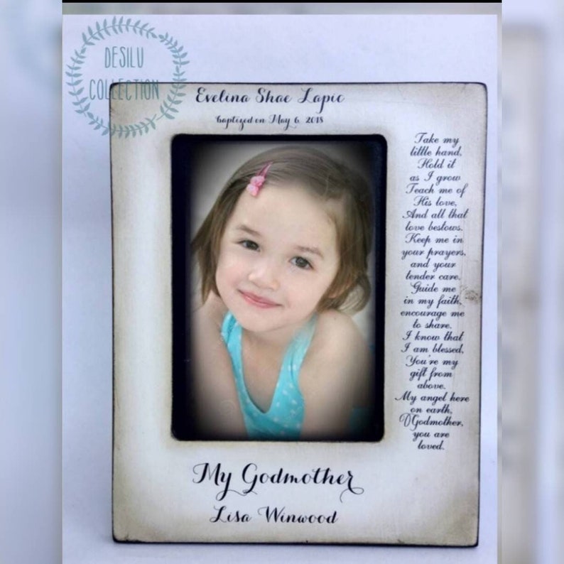 Godparents Picture Frame Personalized Godmother Godparents Etsy