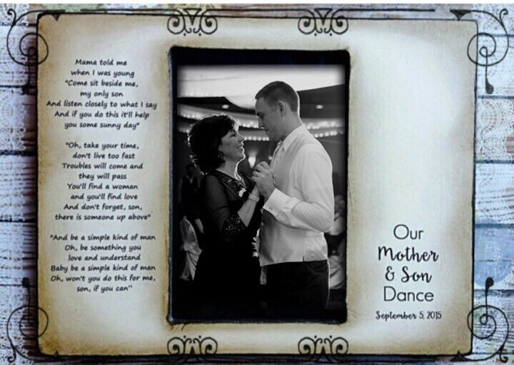 Mother in law gifts mother and son dance wedding picture Etsy