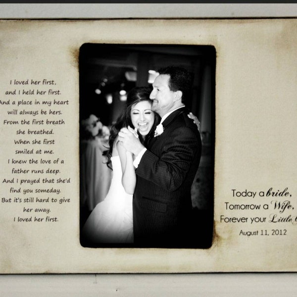 Father Daughter Dance Picture Frame, Daddy and Me, Our first Dance, Father of the Bride, Wedding Picture Frame, Personalized Wedding Gift