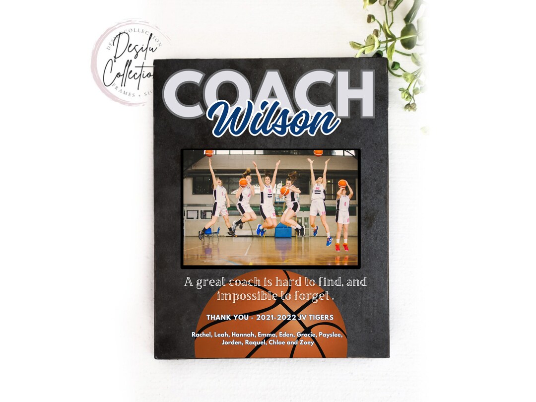 Personalized Basketball Coach Gift Photo Frame, Basketball Team Gift