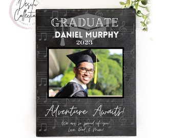 Personalized Graduation Music Gift Photo Frame, College Grad Gift, High School Grad Gift, Graduation Gifts, Music Arts, Adventure Awaits