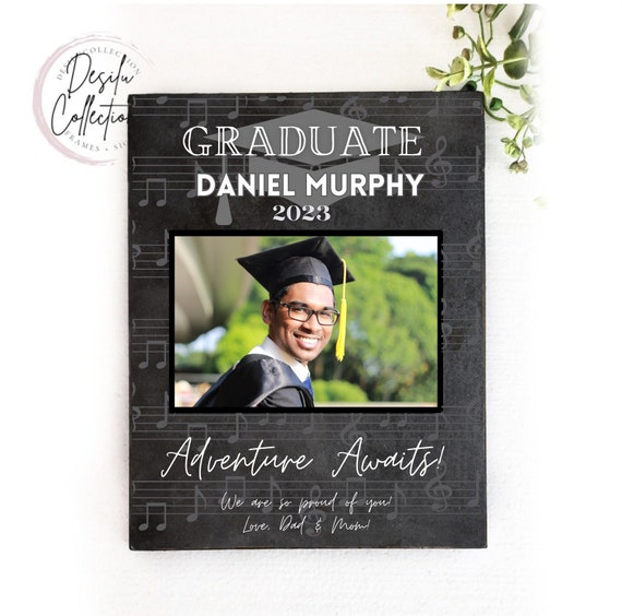 Personalized Graduation Music Gift Photo Frame, College Grad Gift