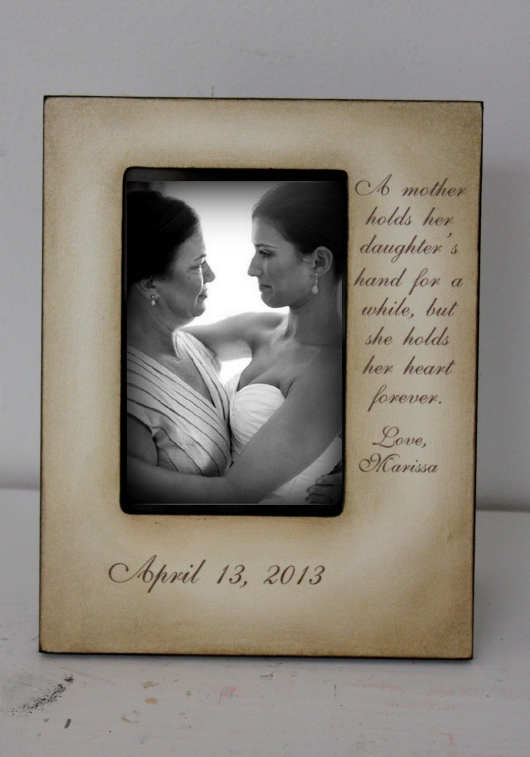 Mother of the Bride Personalized Picture Frame A Mother Etsy