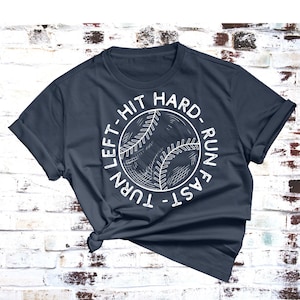 Honkbal bal Svg, hard geraakt, linksaf slaan, honkbal Svg, noodlijdende Svg, moeder Shirt Svg, bestanden voor Cricut & silhouet, Vinyl snijden bestand