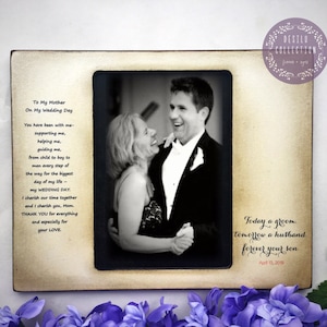 Mother of the Groom Gifts, Mother and Son Dance, Wedding Picture Frame, Gifts for Mother of the Groom, Wedding Dance Picture Frame, Rustic