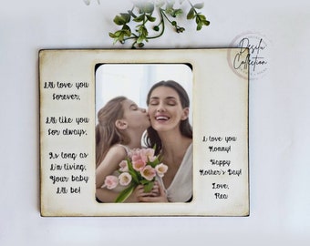 For mom picture fame gift I’ll love you forever Mom gifts from child best friends mom happy Mother’s Day personalized picture frame