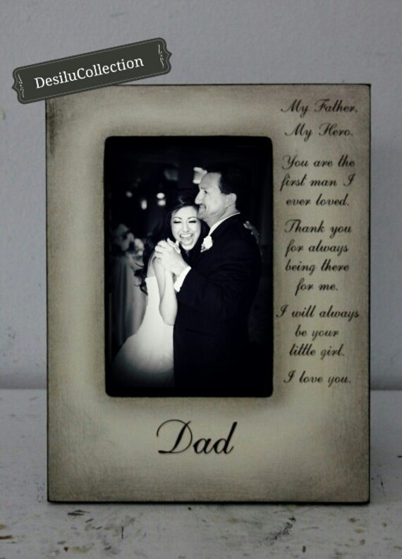 Father Daughter Wedding Frame Bride Hero Keepsake