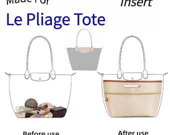 Wasserdichte Nylon-Taschenorganizer-Einlage, kompatibel mit Le Pliage Tote, Mehrfachtaschen-Einlage für LMS XL-Größen