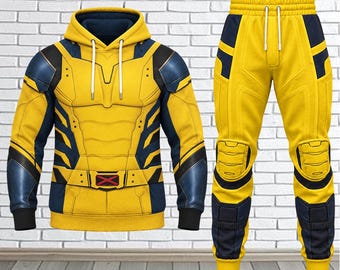 Felpa con cappuccio da jogging di Deadpool Wolverine, felpa per cosplay di Wolverine, completo coordinato per tutta la famiglia, regalo per un viaggio a Disney World