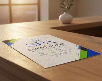 Spa-Kundenfragebogen zum Ausdrucken, Formular zur Anamnese von Schönheitsbehandlungen, Wellness-Kundenbewertungsbogen, Kundenaufnahmeformular