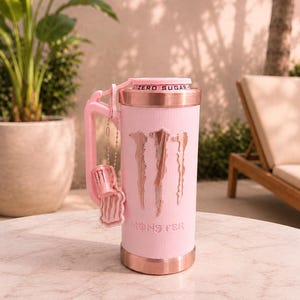 Monsterburkhållare | 47 cl energidryckkopp | Gåva till monsterälskare