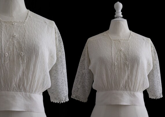 1900, Old reworked bodice, embroidered tulle and I