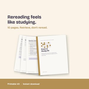 ADHD Exam Planner and Study Workbook | AuDHD Exam Prep Printable | Study Schedule and Worksheets for Students