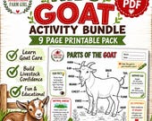 Kids Goat Activity Pages Printable PDF Set