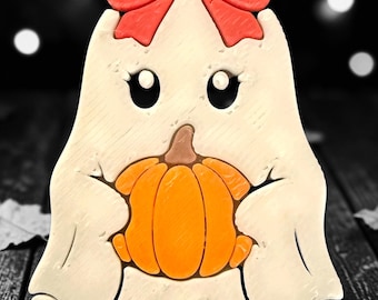 Ghost Coquette with Pumpkin - Can Tab Opener