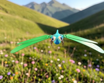 Large Articulated Multiple Color Dragonfly, Customizable Colors