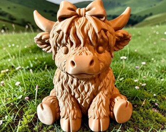 Large Highland Cow Soap Dispenser Holder