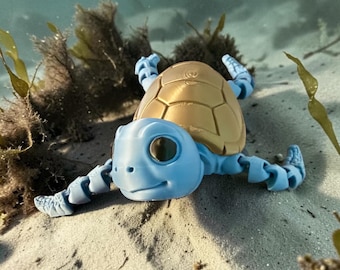 Multi-Color Flexi Sea Turtle 3d Print