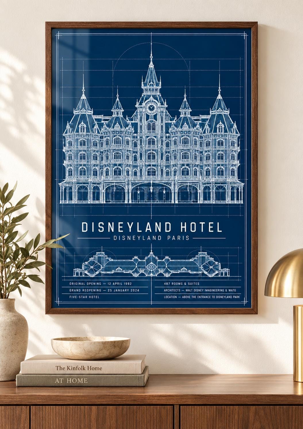 Disneyland Paris Hotel Print - Etsy