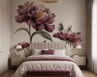 Purple Peony Large Scale Mural