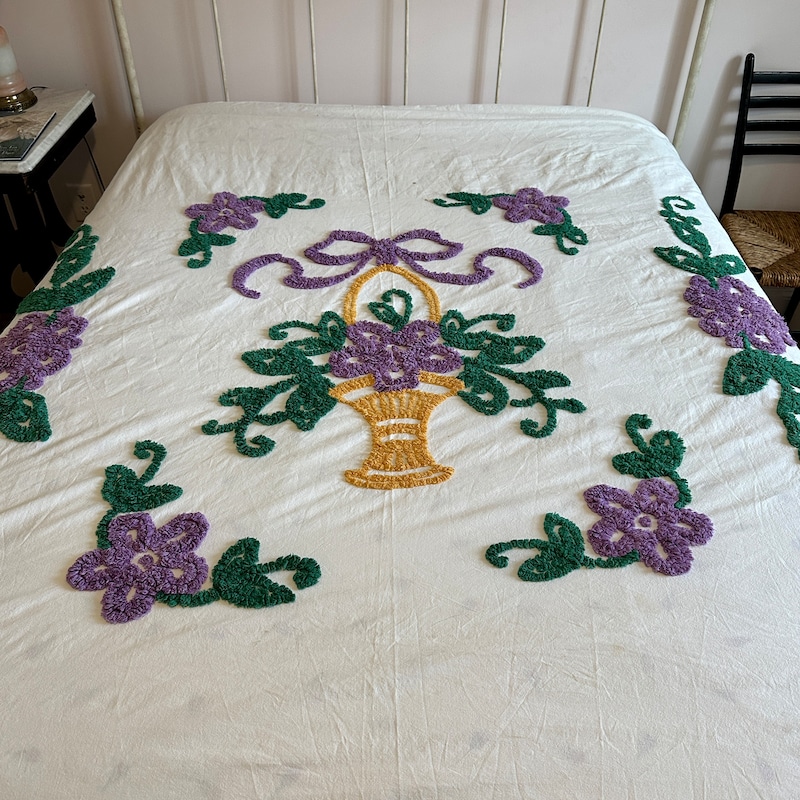 Chenille Bedspread Etsy Uk 
