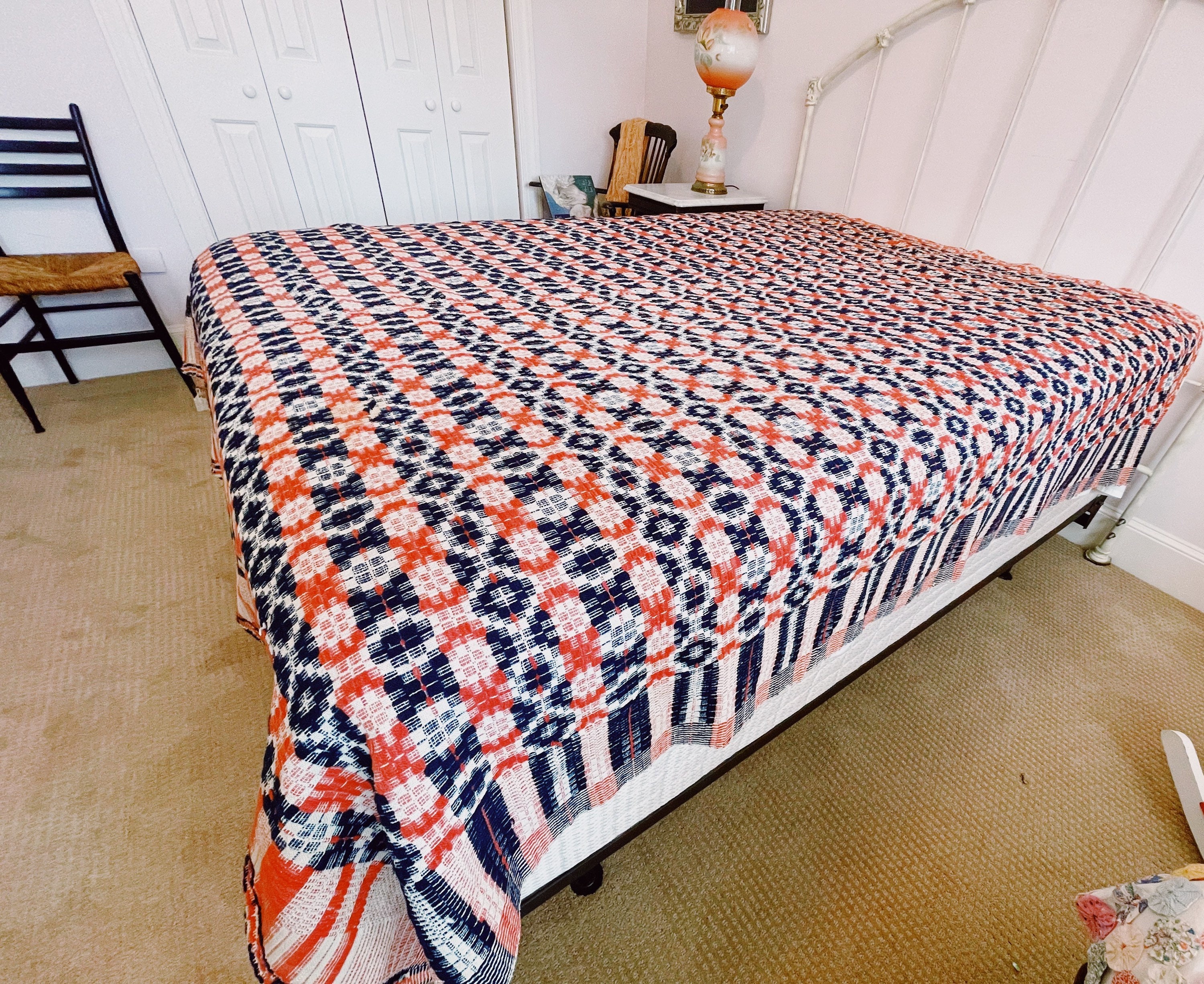 overshot coverlet reproduction free sample