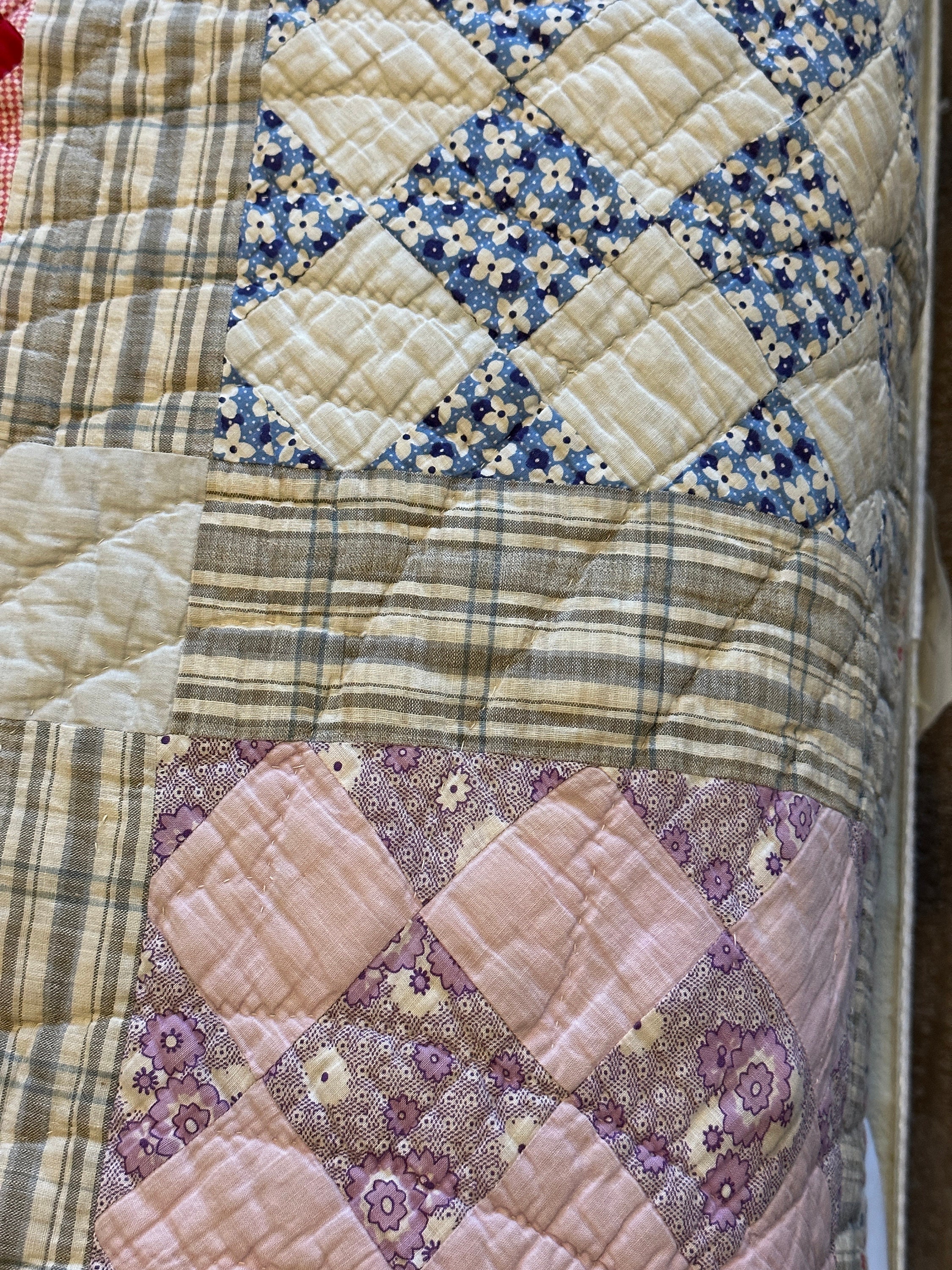 1930s 40s Quilt Handmade Scrappy Cottage Core 85 X 74 - Etsy