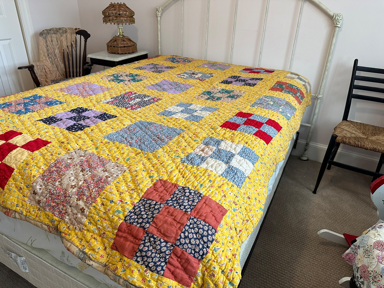 1930s Improved Nine Patch Quilt