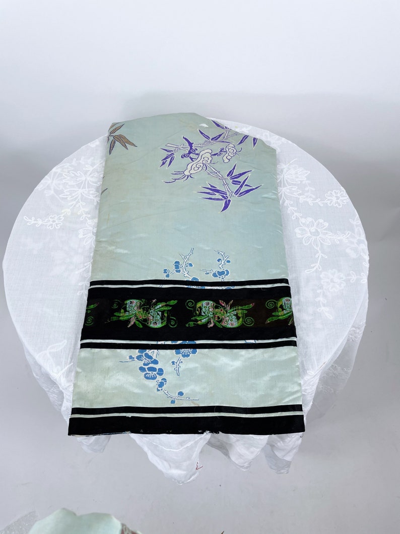 Antique Chinese Silk Brocade Fabric From Sleeves - Etsy
