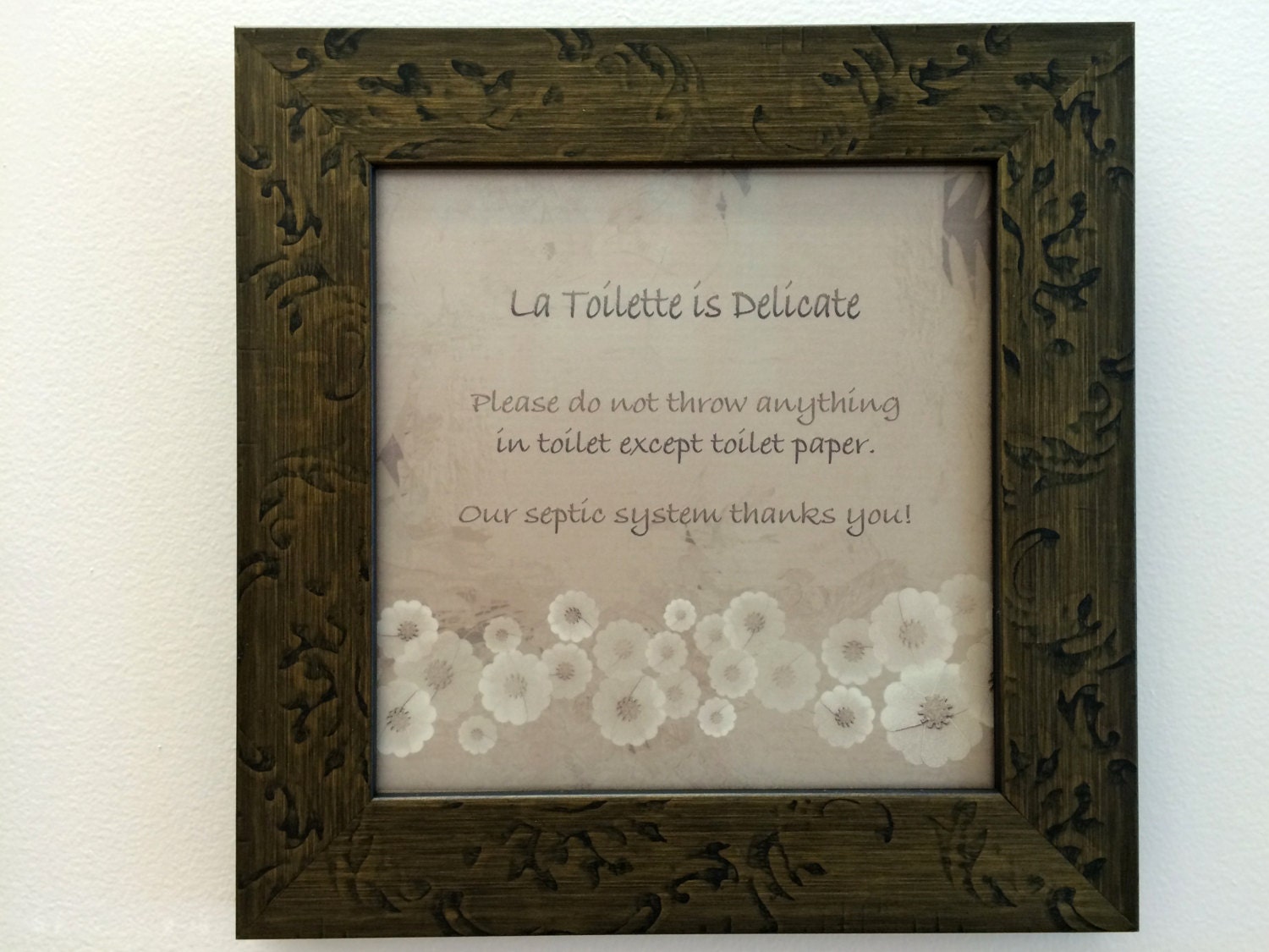 Decoración de la pared del baño / signo séptico decorativo | Etsy