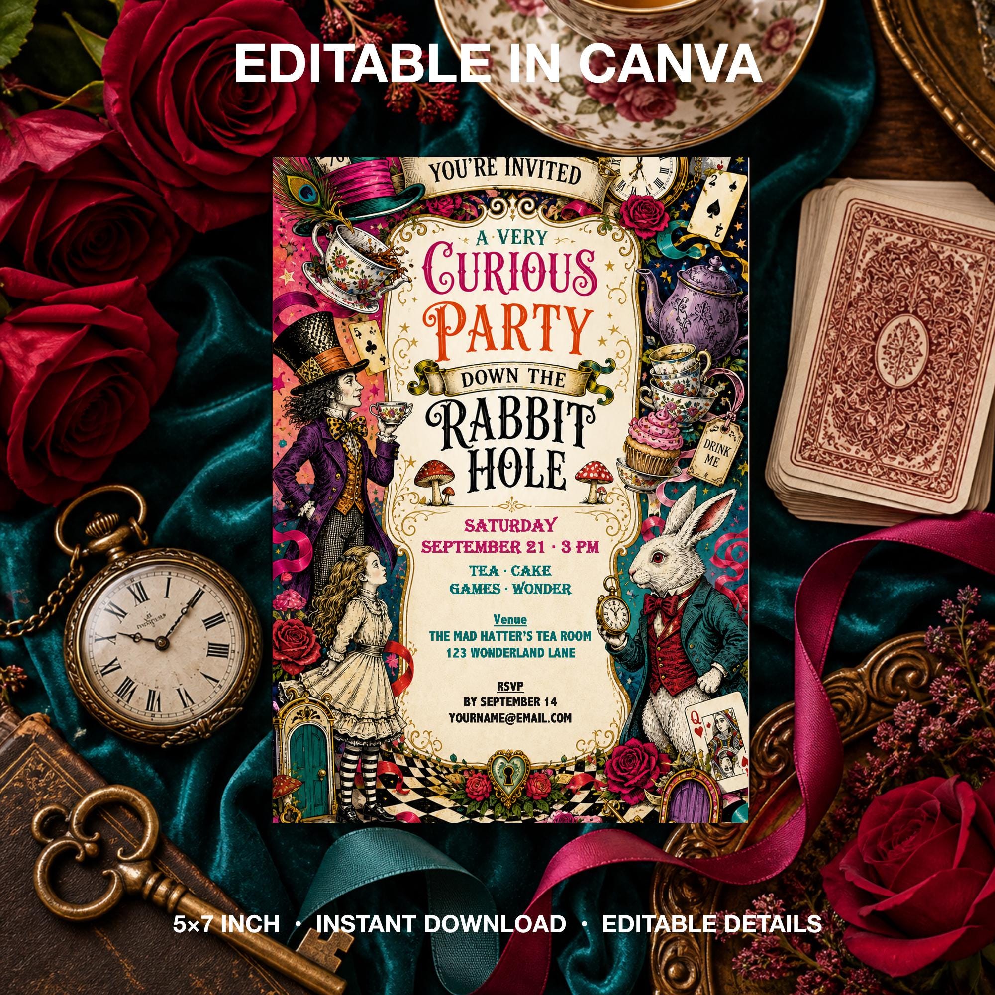 Victorian Tea Party Invitation - Etsy