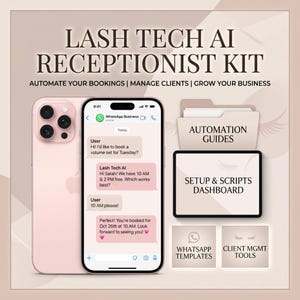 AI-receptionistkit för franstekniker och skönhetsproffs ChatGPT OCH WHATSAPP-bokningssystem
