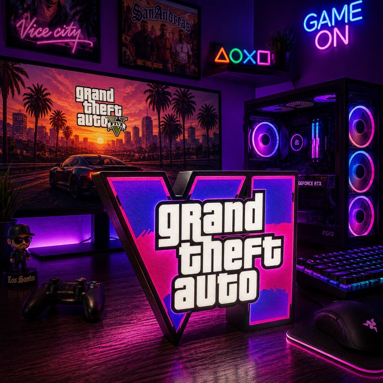 Gta 6 Lamp - Etsy