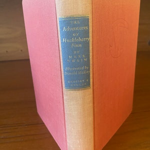 The Adventures of Huckleberry Finn - Mark Twain - Grosset & Dunlap 1948 - Vintage Illustrated Classic Book