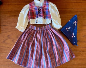 Vintage American Girl Doll Outfit: Kirsten's Swedish Dirndl with Kerchief -  The Pleasant Company 1996
