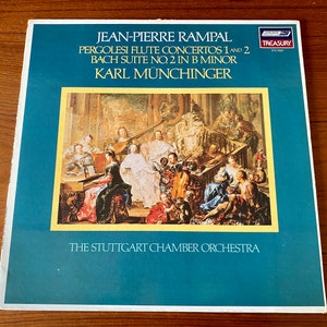 Jean Pierre Rampal - Pergolesi Flute Concertos 1&2 - Bach Suite No. 2 in B Minor - London Records 1982 - Classical Vinyl LP