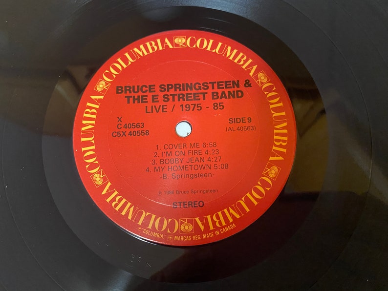 Bruce Springsteen & The E Street Band Live 1975-85 5 LP Boxed Set w/Booklet/Inner Sleeves Canadian Pressing Columbia 1986 NM Vinyl image 9